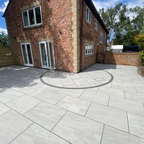 Silver kandla grey - silver, porcelain