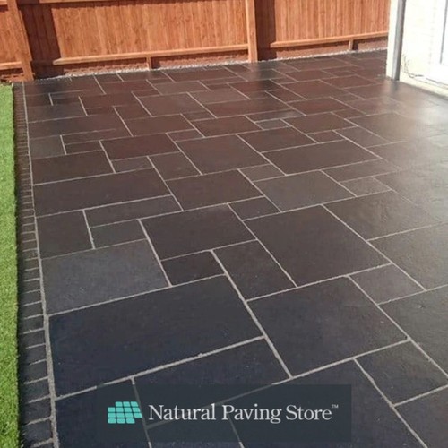 Black limestone natural paving - limestone,