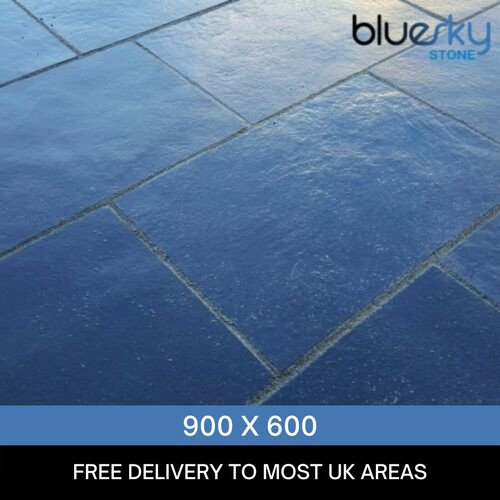 Black limestone paving - black, |
