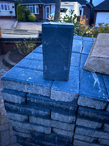 Grey rectangular stone paver - grey,