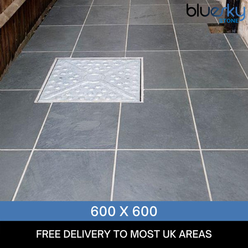 Grey slate paving patio slabs - slate,