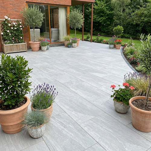 Kandla grey porcelain patio - grey,