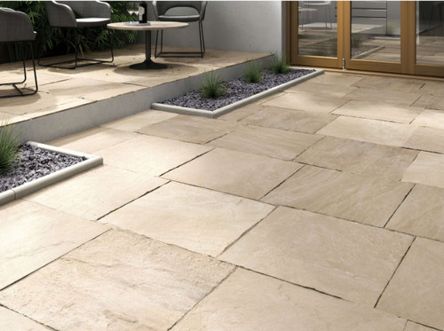 Indian sandstone riven buff - sandstone,
