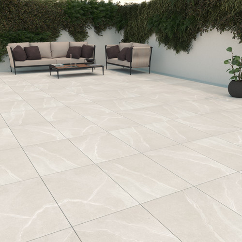 Porcelain paving ivory 20mm - porcelain,