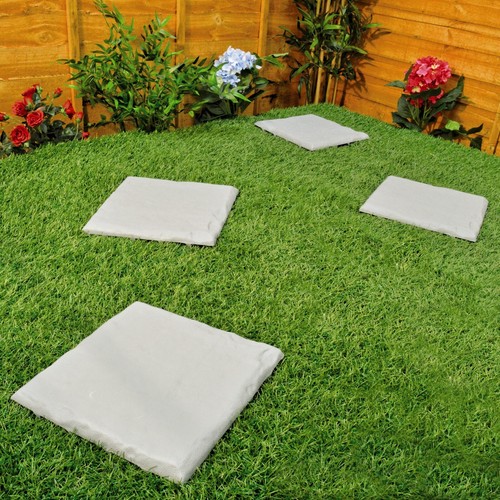 Plastic patio stepping - plastic, stones