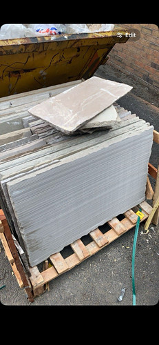 Paving slabs buff sandstone - paving,