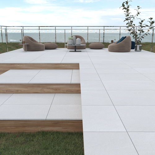 Porcelain paving pearl white - porcelain,