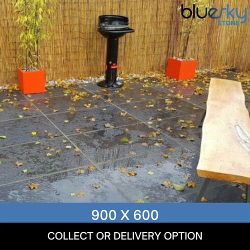 Black slate paving - black,