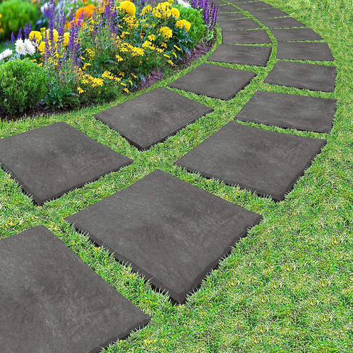 4pc grey plastic garden - 4pc, tiles