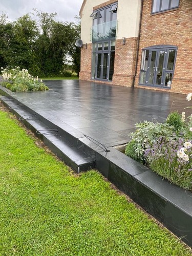 Charcoal slate paving - slate,